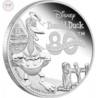 迪士尼80週年紀念-唐老鴨銀幣【1盎司】