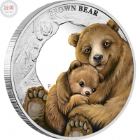 棕熊銀幣盒裝【1/2盎司】