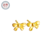 黃金蝴蝶結耳環