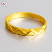 水波-黃金尾戒指