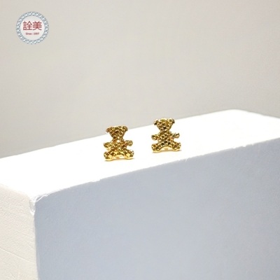 5G碎碎冰小熊耳環